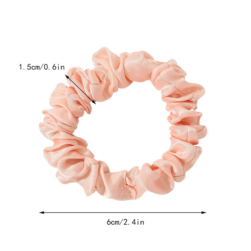 Small Satin Silk Scrunchie Elastic Hair Tie