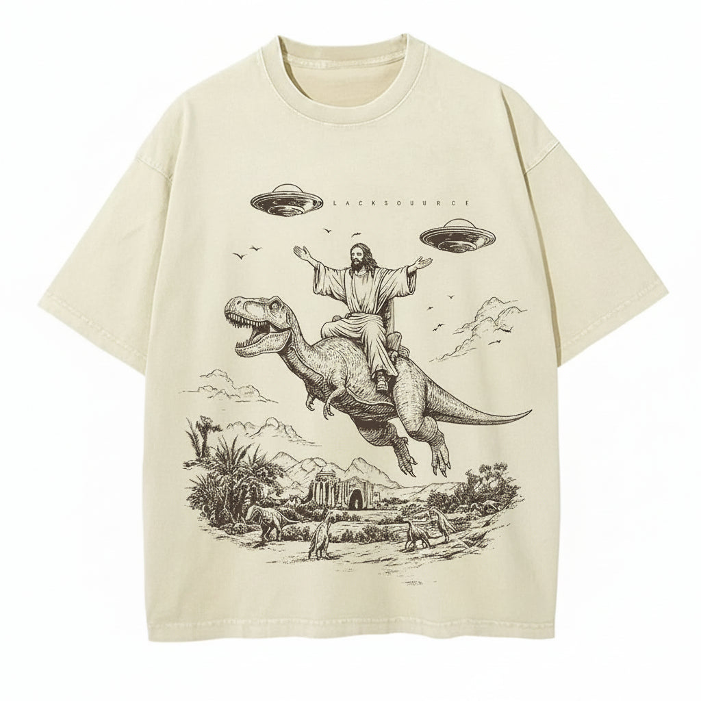 Cartoon Dinosaur Vintage Graphic Tee Unisex