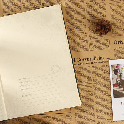 Vintage Hardcover Notebook Diary With Lined Pages