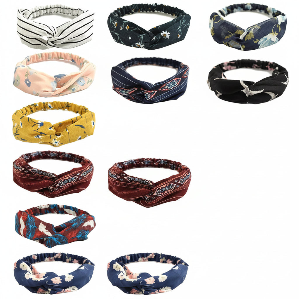 Boho Print Twisted Headband for Women and Girls