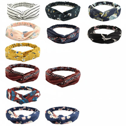 Boho Print Twisted Headband for Women and Girls