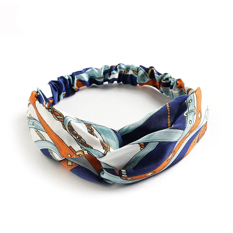 Boho Print Twisted Headband for Women and Girls