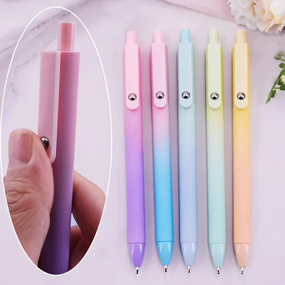 Cute 0.5 mm Ink Ballpoint Pens Set for Women, 5-Pack