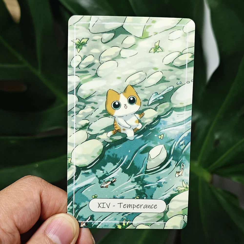 Cute Cat Tarot Deck 78 Cards Based on Rider Waite