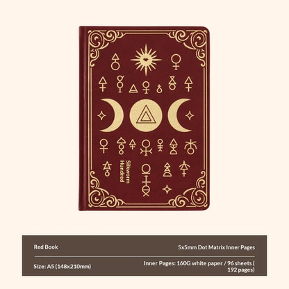 Thick Dot Grid Faux Leather A5 Constellation Notebook
