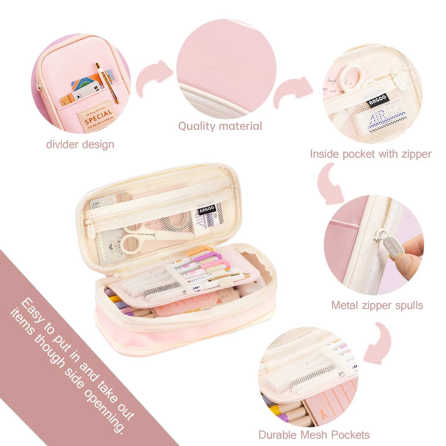 Kawaii Large Capacity Pencil Case Organizer Pouch