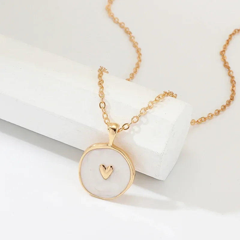 Bohemian Enamel Moon Star Pendant Necklace For Women