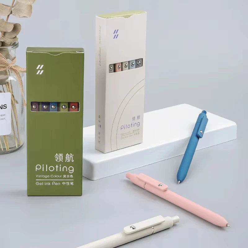 Morandi Color Gel Ink Pens 0.5 mm Soft-Touch Set