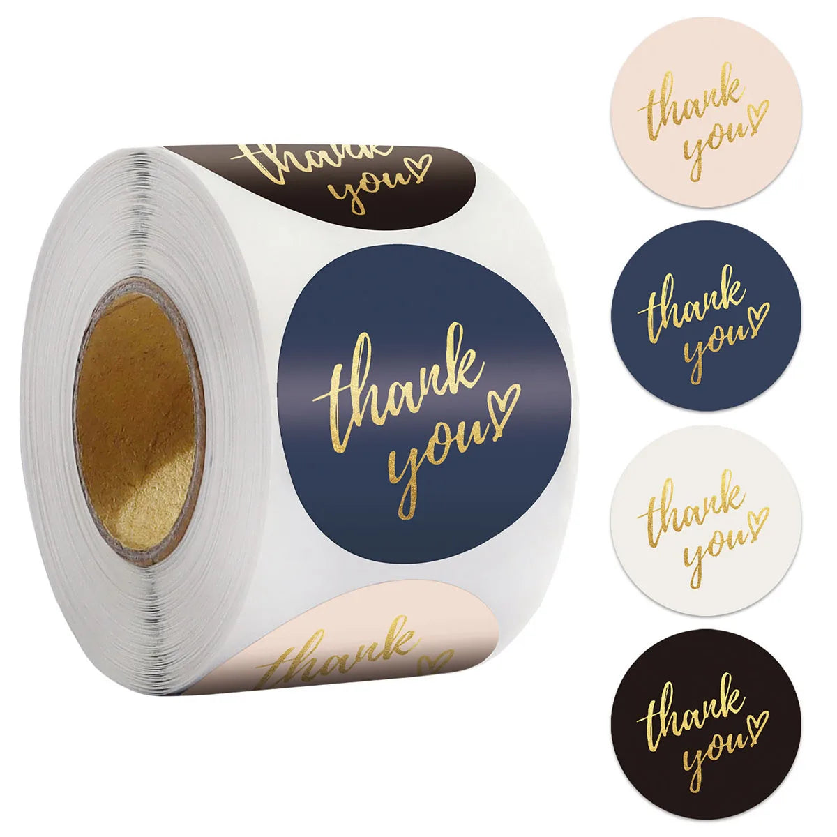 Round Thank You Stickers for Envelopes and Gifts