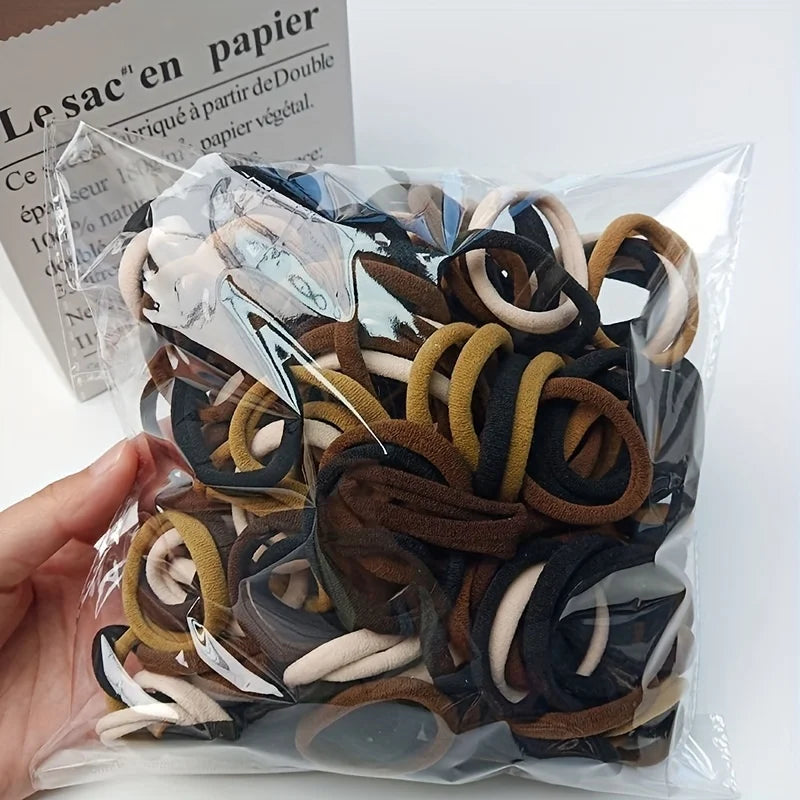 Seamless Elastic Hair Ties Set – Soft, No‑Crease Hold