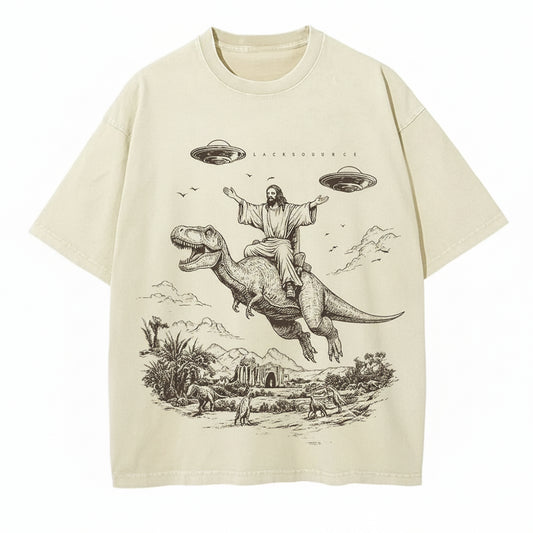 Cartoon Dinosaur Vintage Graphic Tee Unisex