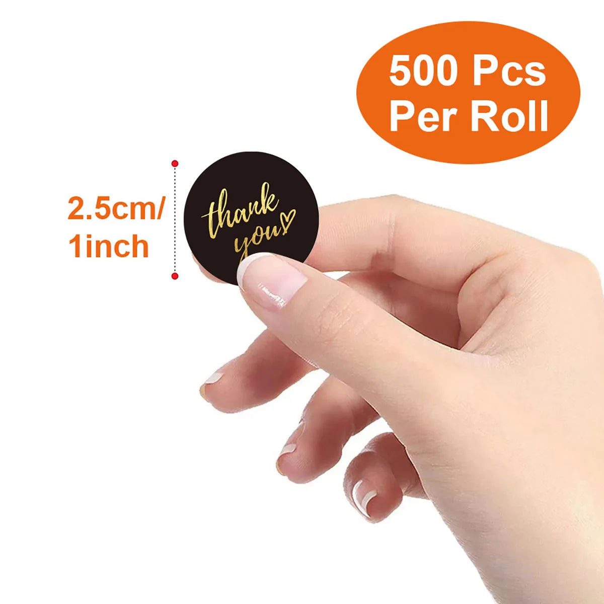 Round Thank You Stickers for Envelopes and Gifts