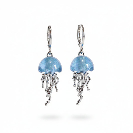Blue Jellyfish Earrings