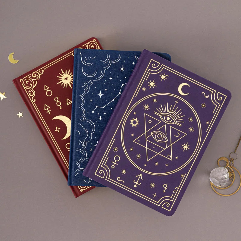 Thick Dot Grid Faux Leather A5 Constellation Notebook