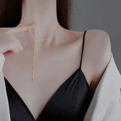 Layered Tassel Chain Necklace for Women
