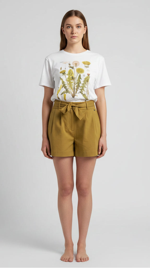 Women’s Dandelion Botanical Graphic Cotton T-Shirt