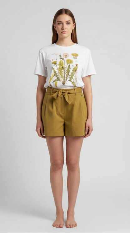 Women’s Dandelion Botanical Graphic Cotton T-Shirt