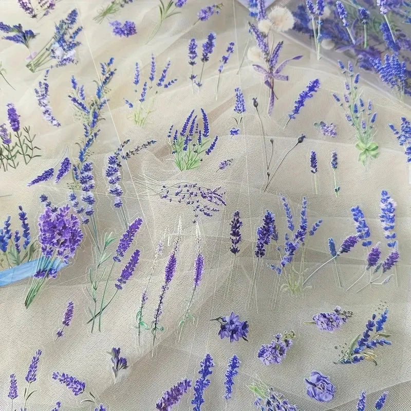 Transparent Floral PET Stickers Set for Scrapbooking