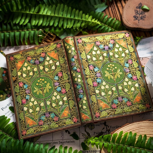 Vintage Hardcover Notebook Journal With Colored Pages