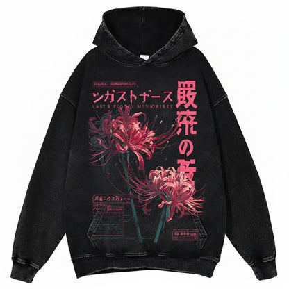 Anime Spider Lily Graphic T-Shirt – Soft Grunge Style