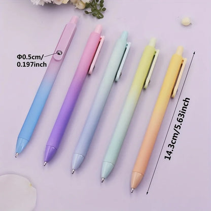 Cute 0.5 mm Ink Ballpoint Pens Set for Women, 5-Pack