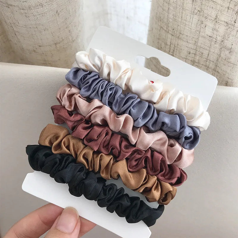 Small Satin Silk Scrunchie Elastic Hair Tie