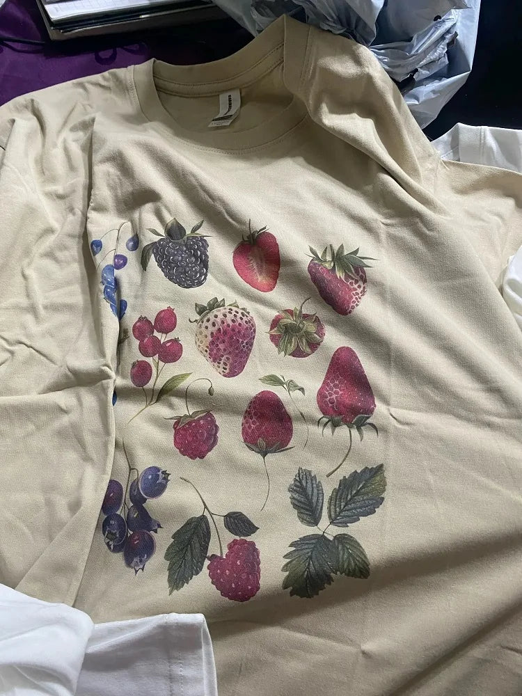 Fruit Lover Graphic T-Shirt – Cute Mixed Berry Design
