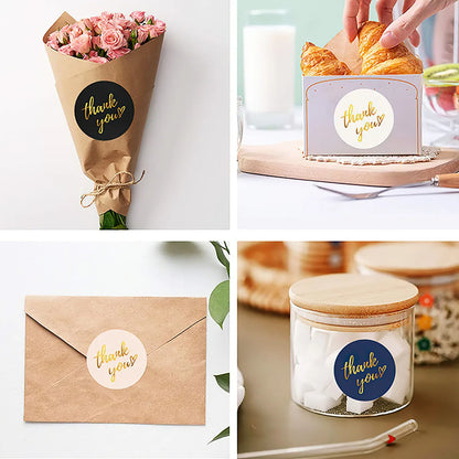Round Thank You Stickers for Envelopes and Gifts
