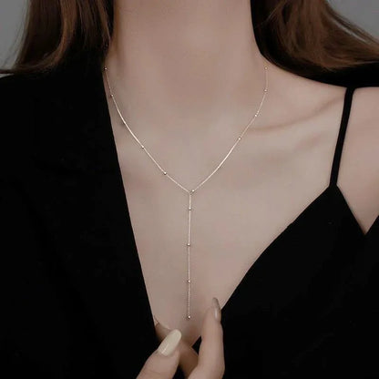 Layered Tassel Chain Necklace for Women