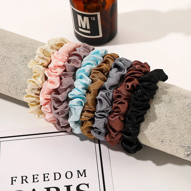 Small Satin Silk Scrunchie Elastic Hair Tie