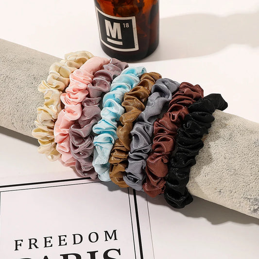 Small Satin Silk Scrunchie Elastic Hair Tie