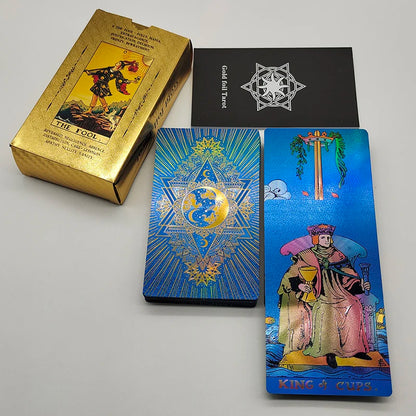 Gold Foil Tarot Card Deck For Beginners With Box