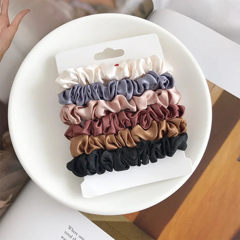 Small Satin Silk Scrunchie Elastic Hair Tie