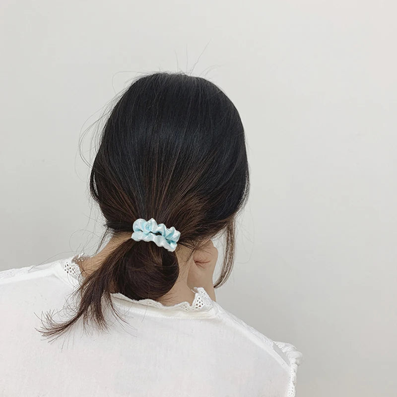 Small Satin Silk Scrunchie Elastic Hair Tie