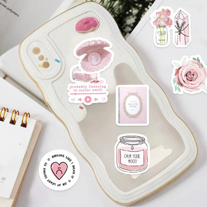 Cute Pink Bunny & Bear Graffiti Sticker Pack (46 Pcs)
