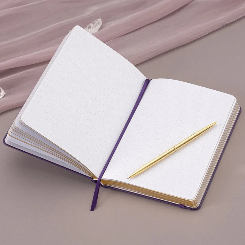 Thick Dot Grid Faux Leather A5 Constellation Notebook