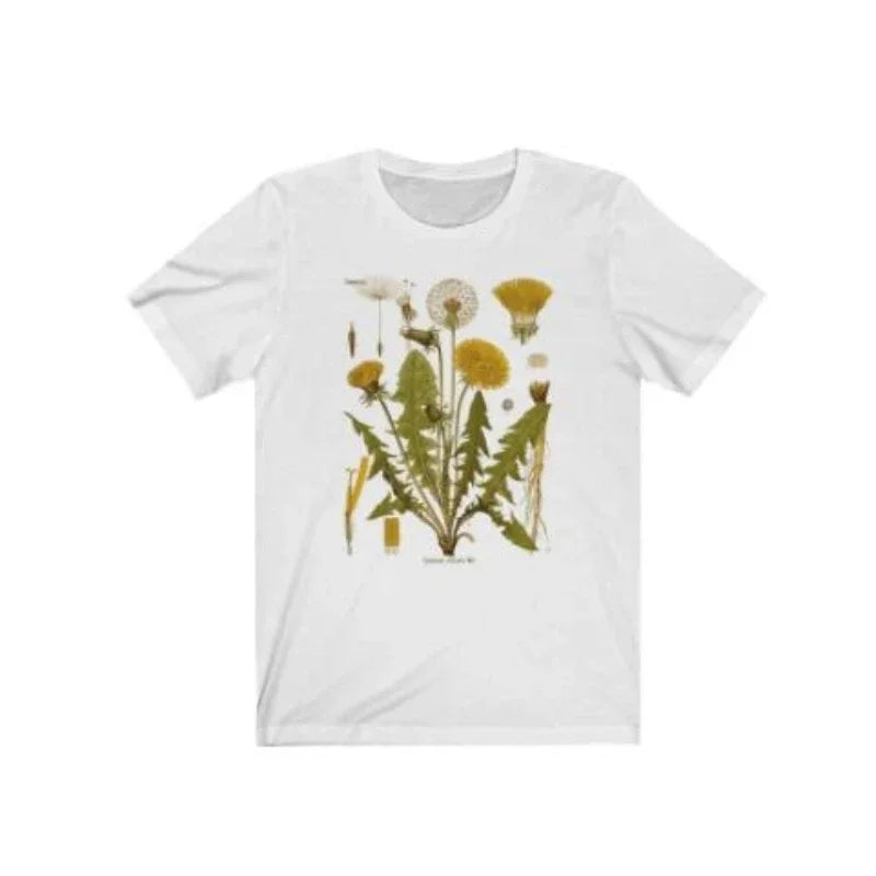 Women’s Dandelion Botanical Graphic Cotton T-Shirt