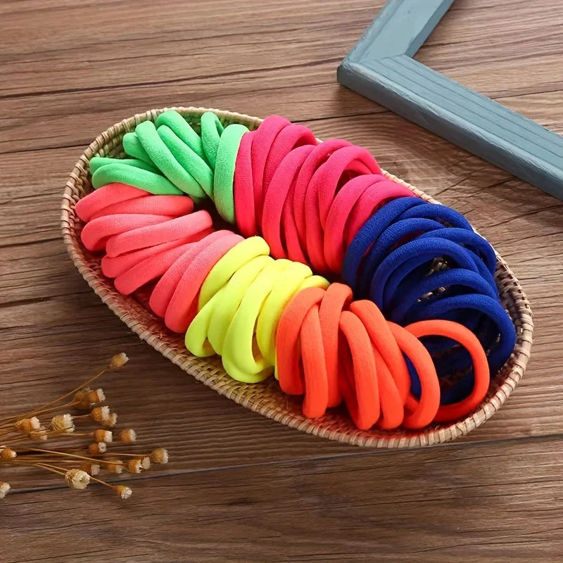 Seamless Elastic Hair Ties Set – Soft, No‑Crease Hold