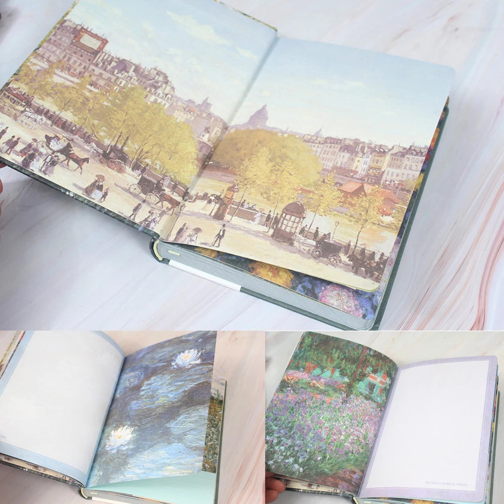 Monet Garden Hardcover A5 Notebook – 256-Page Diary